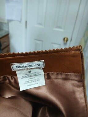 Barbara Rihl Brown Leather Clutch - Rich Tan